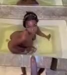 Hardcore sex with big dick in the bathroom African sextape